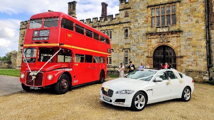 red bus wedding